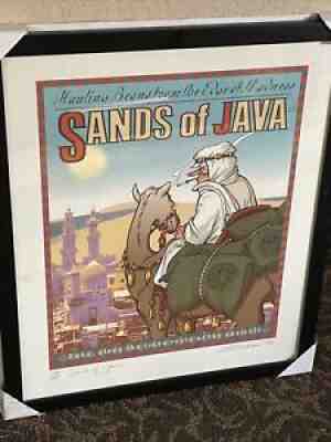 Doonesbury Starbucks Sands Of Java Poster Limited Ed Signed by Garry Trudeau