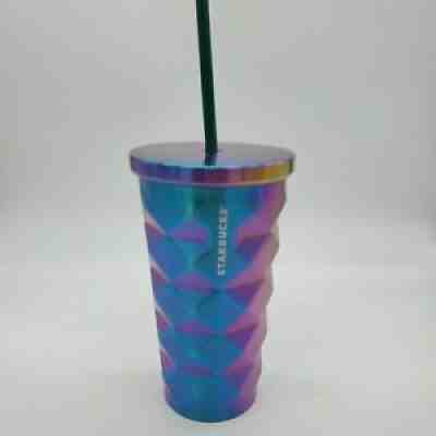 STARBUCKS PURPLE PINEAPPLE IRIDESCENT TUMBLER/COLD CUP -RARE w/STRAW ! - Sold on eBay Sep 29, 2021 for $100.00