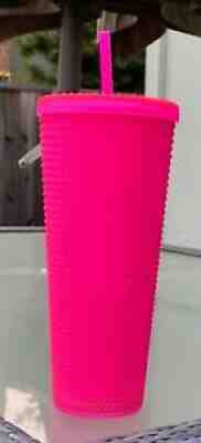Starbucks - 2021 Fall - Studded Cold Cup Tumbler - Venti - Neon Pink - Sold on eBay Oct 06, 2021 for $35.00