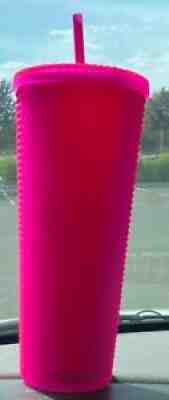 Starbucks - 2021 Fall - Studded Cold Cup Tumbler - Venti - Neon Pink - Sold on eBay Oct 07, 2021 for $34.00