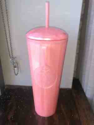 Starbucks Summer 2021 Blush Pink Peach Marble Prism 24 oz Tumbler Cold Cup New - Sold on eBay Sep 30, 2021 for $26.00