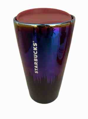 Starbucks 12 OZ Double Wall Ceramic Tumbler Purple Iridescent Fall 2020 New - Sold on eBay Oct 03, 2021 for $24.99