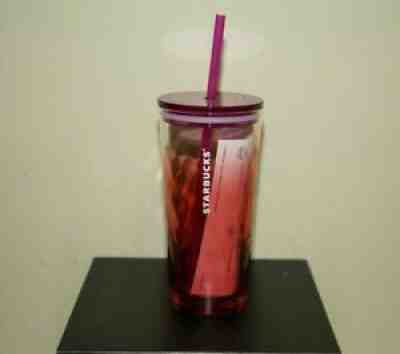 NEW Starbucks Glass Pink Ombre Tumbler Swirl Spring 2021 Brand New w/tags 18 oz - Sold on eBay Sep 26, 2021 for $20.50