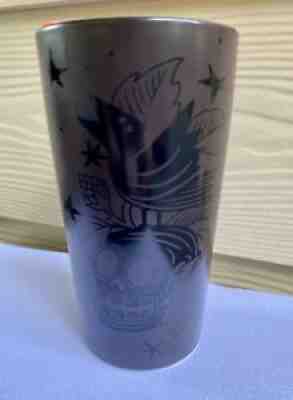 Starbucks 2020 Ceramic Halloween Tumbler 12oz Black Skull Crow Orange Lid New - Sold on eBay Sep 27, 2021 for $23.50