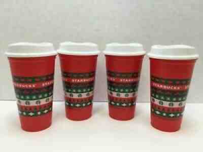 Starbucks 2020 Holiday Reusable Cup Grande 16 oz. Red Christmas Tumbler LOT OF 4 - Sold on eBay Sep 25, 2021 for $19.99