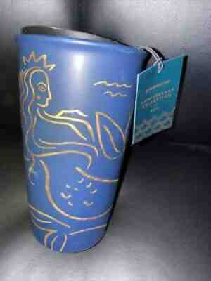 NWT Starbucks 2017 Blue Ceramic Tall Travel Tumbler Siren Mermaid Anniversary - Sold on eBay Sep 26, 2021 for $19.99