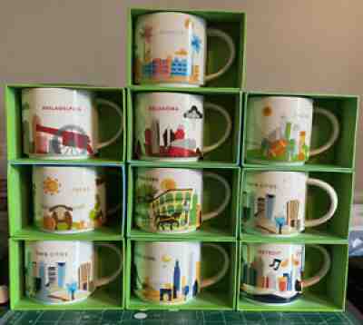 Lot of 10 Assorted Starbucks â??You Are Hereâ? 14 Oz. Mugs - Sold on eBay Jul 17, 2021 for $210.00