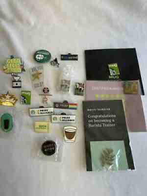 lot of 21 Starbucks apron pins barista pride reserve