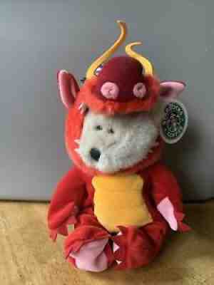 RARE Starbucks Bearista Bear Year of the Dragon 2000 Original Tags - Sold on eBay Oct 07, 2021 for $200.00