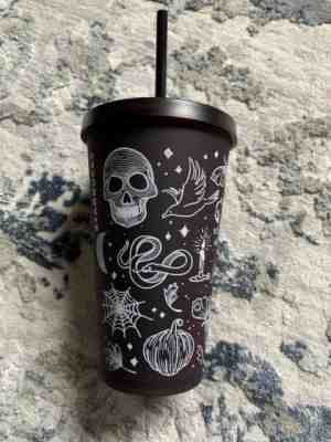 RARE 2019 Starbucks Halloween 16 Ounces Skull Tumbler PURPLE/BLACK FREE S&H - Sold on eBay Jul 23, 2021 for $199.89