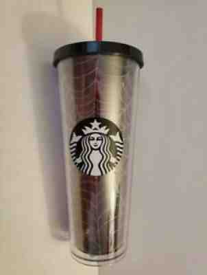 New Starbucks Glitter Spiderweb Tumbler Cup Limited Edition Halloween 2019 24 oz - Sold on eBay Oct 06, 2021 for $189.99