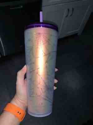 Starbucks Halloween 2021 Purple and Frosted White Spiderweb Tumbler 24oz INSURED - Sold on eBay Sep 29, 2021 for $188.50