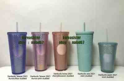 Starbucks 2021 Asia exclusive studd 710ml cold cup mint cherry iceblue lilac - Sold on eBay Aug 16, 2021 for $180.00