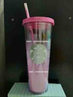 2017 Starbucks Thailand Frosted Strawberry Pink cold cup 24 oz - Sold on eBay Oct 21, 2021 for $620.00