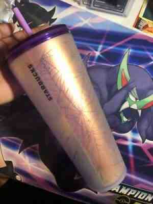 Starbucks Halloween 2021 Spiderweb Purple & Frosted White Tumbler 24oz NEW RARE - Sold on eBay Oct 23, 2021 for $190.00