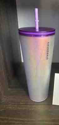 2021 Starbucks Halloween Purple Frosted Spiderweb 24 OZ tumblerÂ  - Sold on eBay Oct 10, 2021 for $177.50