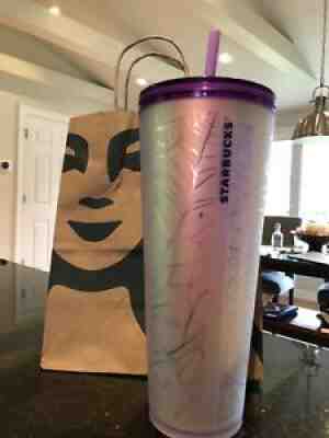 Starbucks 2021 Halloween Purple Frosted Spiderweb tumbler 24oz NWT - Sold on eBay Oct 03, 2021 for $175.00