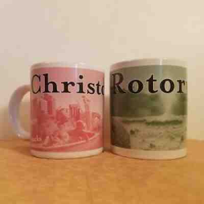 2 Starbucks Christchurch AND Rotorua New Zealand Collectors mugs cups Original!!