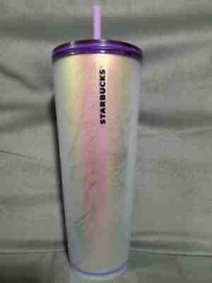 2021 STARBUCKS HALLOWEEN PURPLE WHITE FROSTED SPIDERWEB SPIDER WEB 24 OZ TUMBLER - Sold on eBay Oct 16, 2021 for $172.50
