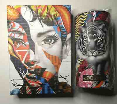Tristan Eaton Puzzle Display With Print Audrey Of Mulberry signed with Starbucks - Sold on eBay Aug 30, 2021 for $169.99