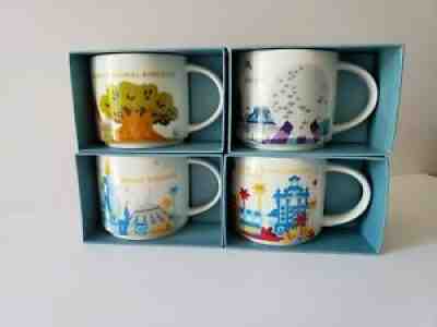 Starbucks You Are Here Mugs - Disney Parks (4) 14oz Mug Set - Sold on eBay Aug 11, 2021 for $169.00