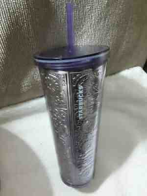 New Starbucks Lilac Foil Embossed Tumbler With Straw Rare - Sold on eBay Oct 28, 2021 for $200.00