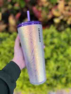 2021 STARBUCKS HALLOWEEN PURPLE WHITE FROSTED SPIDERWEB SPIDER WEB 24 OZ TUMBLER - Sold on eBay Sep 22, 2021 for $155.00