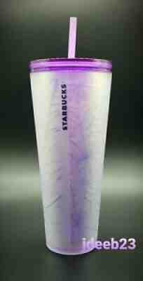 Limited Edition Starbucks 2021 Halloween Purple & White Spiderweb 24 Oz Tumbler - Sold on eBay Sep 21, 2021 for $153.88