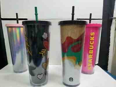 Starbucks Cold Cup Tumbler Acrylic 24 fl oz lot of 4 - Sold on eBay Sep 03, 2021 for $152.50