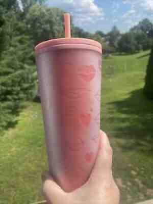 Starbucks 2021 Limited Release Valentine ??s Day Pink Hearts and Lips Tumbler 24oz - Sold on eBay Sep 28, 2021 for $150.00