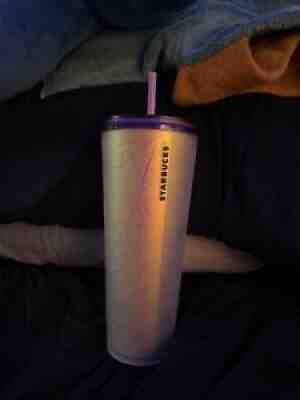 Starbucks Halloween 2021 Purple and Frosted White Spiderweb Tumbler 24oz - Sold on eBay Oct 16, 2021 for $150.00