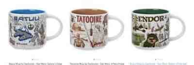 2021 Starbucks Star Wars May The 4th Mugs Been There NEW Tatooine Batuu Endor - Sold on eBay Nov 01, 2021 for $134.99