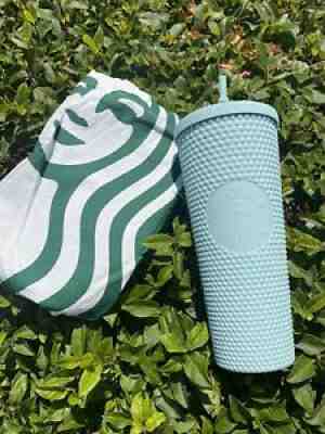 New Starbucks cold cup tumbler 24 oz studded bling mint green Thailand - Sold on eBay Aug 28, 2021 for $130.00