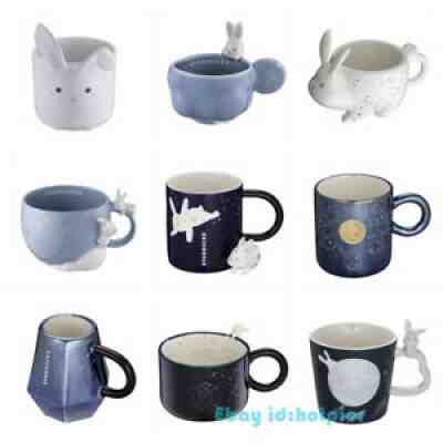 2021 Starbucks Three dimensional Yutu Ceramics Mug Stars Night Sky Mid-autumn - Sold on eBay Oct 05, 2021 for $50.99