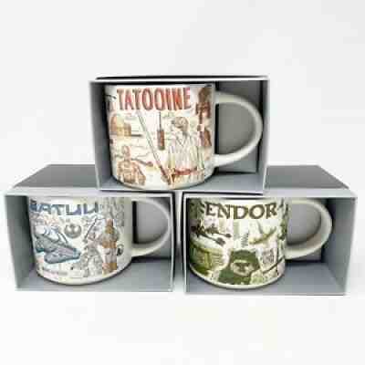 Star Wars Starbucks Been There Series Mug Set of 3 Tatooine Endor Batuu New - Sold on eBay Sep 19, 2021 for $119.99