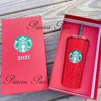 Starbucks Stainles 16 Oz. Cold Cup Holiday Bling in Crystal Red US Seller - Sold on eBay Nov 05, 2021 for $189.95