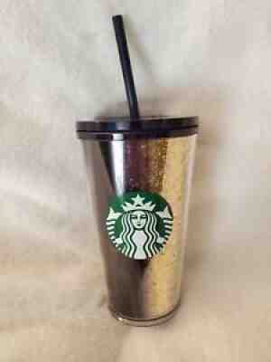 Starbucks Christmas Holiday 2020 Black Gold Glitter Ombre Grande 16 oz Tumbler - Sold on eBay Oct 18, 2021 for $117.99
