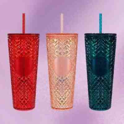 Starbucks Winter Holiday 2021 Jeweled Tumbler Cold Cup - Sold on eBay Oct 21, 2021 for $100.00