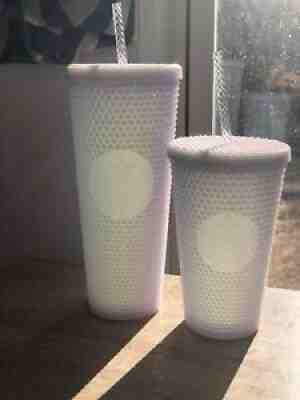 Starbucks NEW 2021 Holiday Iridescent Icy White 24oz Cold Cup Tumbler And 16 Oz - Sold on eBay Nov 04, 2021 for $85.00