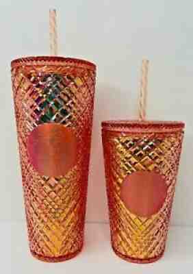 Starbucks 2021 Winter Holiday Studded Bling Tumbler Cup16oz & 24oz Rose Gold NEW - Sold on eBay Nov 04, 2021 for $84.97