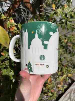 RARE Starbucks London UK 2015 Christmas Holiday Relief Coffee Mug 18 oz Green - Sold on eBay Sep 05, 2021 for $75.99