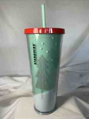 Starbucks 2018 Holiday Christmas Gnome Trees Snowing Venti Cold Cup Tumbler 24oz - Sold on eBay Aug 23, 2021 for $69.99