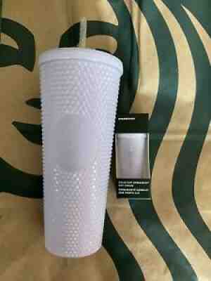 Starbucks 2021 Winter Holiday Icy lilac Bling Studded Cup Tumbler/ With Ornament - Sold on eBay Nov 04, 2021 for $65.00
