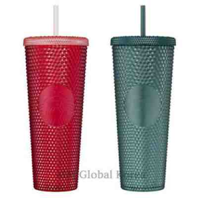 Starbucks 2021 Christmas 1 Holy Red Green Bling Stud Cold Cup 710ml Set Korea - Sold on eBay Oct 27, 2021 for $99.99