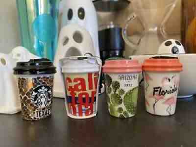 Starbucks Mini Coffee Mug/Cup Ceramic Christmas Ornament lot 2015 / TX AZ FL CA - Sold on eBay Oct 22, 2021 for $75.00