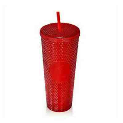 Starbucks Tumbler Christmas Red Bling Diamond studded 24oz Straw Cold cup - Sold on eBay Oct 01, 2021 for $50.00
