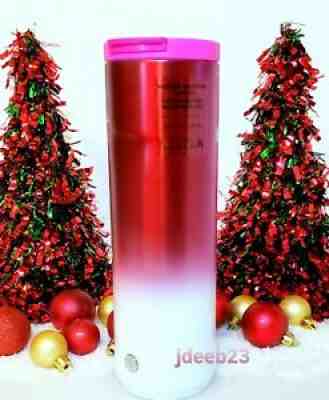 Starbucks 2021 Christmas Holiday Hot Pink/White 20 Oz. Vacuum Insulated Tumbler - Sold on eBay Nov 06, 2021 for $48.88