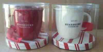 Starbucks Coffee CUP MUG CHRISTMAS ORNAMENT HOLIDAY MINI ABBEY RED WHITE LOT OF - Sold on eBay Oct 13, 2021 for $48.00