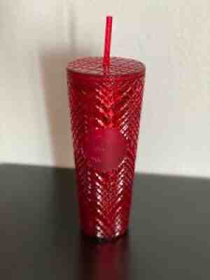 Starbucks 2021 Christmas Winter Holiday Red 24oz Jeweled Tumbler Cold CupÂ  - Sold on eBay Nov 04, 2021 for $47.99