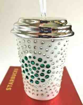 2014 Starbucks Swarovski Crystal Coffee Cup Limit Edition Xmas Ornament Box NIB - Sold on eBay Oct 31, 2021 for $46.99